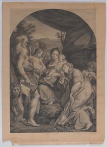 Maagd en kind met Sint Hiëronymus links