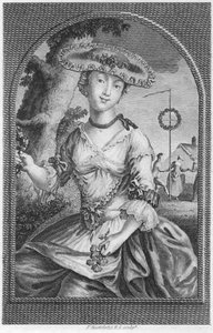 Jonge vrouw, ca. 1740-1810 door Francesco Bartolozzi