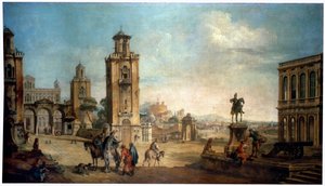 Uitzicht op een stad, 18e eeuw