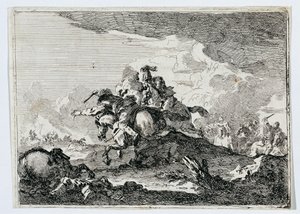 Ruitergevecht door Francesco Casanova