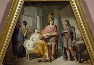 Alexander geeft zijn minnares Campaspe aan Apelles, door Francesco Coghetti