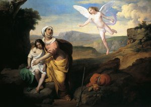 Hagar en Ismaël bezocht door een engel