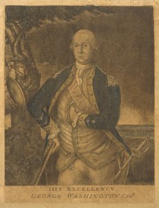 Zijne Excellentie, George Washington Esqr., ca. 1776 (mezzotint) door Francesco Fergola