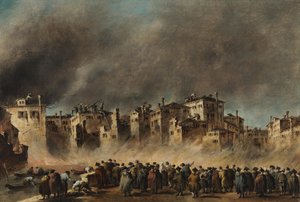 De brand in de wijk San Marcuola door Francesco Guardi