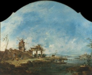 Fantastisch landschap, ca. 1765