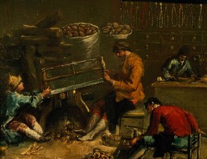 Uithangbord van het Gilde van Coroneri door Francesco Guardi