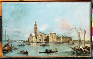 Het eiland San Michele, Venetië door Francesco Guardi