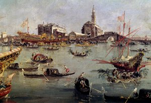 De doge op de Bucentaurus in San Nicolo van Lido naar Venetië, Hemelvaartsdag