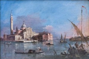 Uitzicht op San Giorgio Maggiore door Francesco Guardi