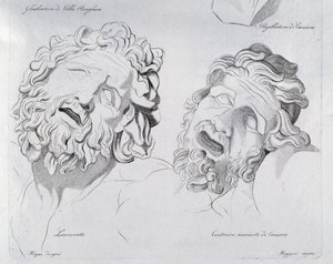 Hoofden van Laocoon en stervende centaur door Canova