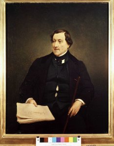 Portret van Gioacchino Rossini (1792-1868) - door Hayez, Brera Museum, Milaan door Francesco Hayez