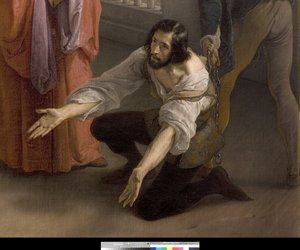 De laatste ontmoeting tussen Jacopo Foscari en zijn familie voor zijn verbanning door Francesco Hayez