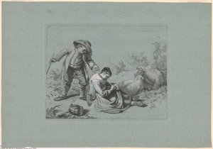 Plaat 10, uit De set van 12 pastorale scènes