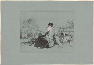 Plaat 3, uit De set van 12 pastorale scènes door Francesco Londonio