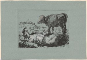 Plaat 6, uit De set van 12 pastorale scènes door Francesco Londonio