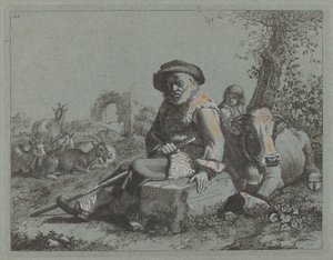 Zittende Oude Man door Francesco Londonio