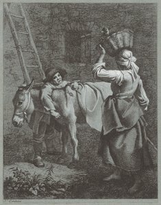 Herderjongen Spreekt met een Boerenmeisje