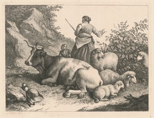 Staande herderin met een kind, na 1776