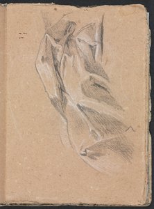Verona schetsboek: Draperiestudie pagina 43, 1760 door Francesco Lorenzi