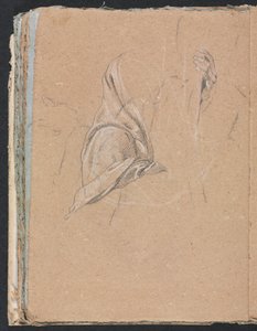 Verona Schetsboek: Draperiestudie met Linkerhand (pagina 56)