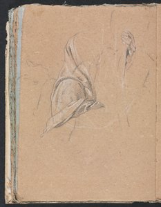 Verona Schetsboek: Draperiestudie met linkerhand pagina 56, 1760