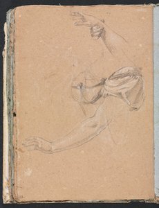 Verona Schetsboek: Vrouwelijke Armen en Handen met Draperie (pagina 82) door Francesco Lorenzi