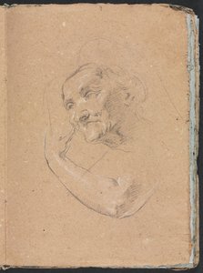 Verona Schetsboek: Hoofd van een vrouw met linkerarm (pagina 13) door Francesco Lorenzi