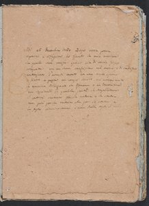 Verona Schetsboek: Inscriptie pagina 1, 1760 door Francesco Lorenzi