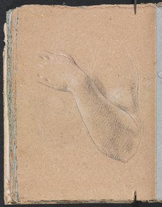 Verona schetsboek: Linkerarm en hand pagina 46, 1760 door Francesco Lorenzi