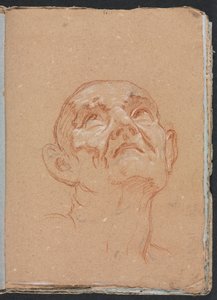 Verona Schetsboek: Mannelijk hoofd pagina 31, 1760 door Francesco Lorenzi