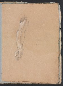 Verona schetsboek: Rechterarm en hand pagina 49, 1760 door Francesco Lorenzi