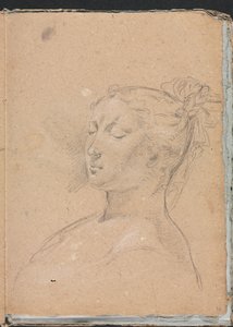 Verona schetsboek: Vrouw met gesloten ogen pagina 15, 1760
