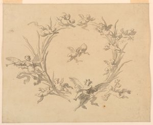 Studie voor Fresco Decoratie, Quirinaal Paleis, Rome door Francesco Manno