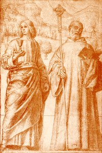 Johannes de Doper en St. Benedictus door Francesco Morone