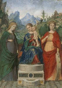 Maagd en Kind op de troon tussen de heiligen Cecilia en Catharina van Alexandrië