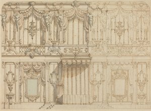 Ontwerp voor een Staatslaapkamer door Francesco Nicoletti