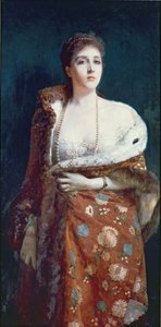 Portret van de Hertogin van Fondi door Francesco Paolo Michetti