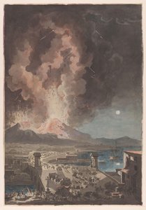 Uitbarsting van de Vesuvius op 8 augustus 1779, gezien vanaf de Ponte della Maddalena