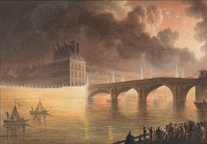Feest voor de algemene vrede gehouden in Parijs op 18 Brumaire door Francesco Piranesi
