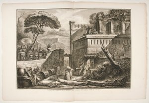 Gezicht op het graf van Marnia door Francesco Piranesi