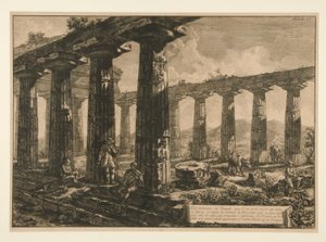 Vue intérieure du Temple, que l door Francesco Piranesi
