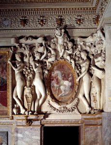 Architectuur: detail van de kamer van Anne de Pisseleu, hertogin van Etampes