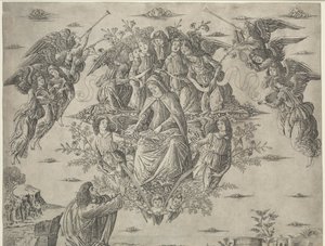 De Hemelvaart van de Maagd door Francesco Rosselli