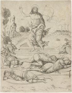De Opstanding, plaat elf uit het Leven van de Maagd en Christus door Francesco Rosselli