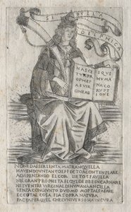 De Sibyllen: De Delphische Sibylle, 1400s door Francesco Rosselli