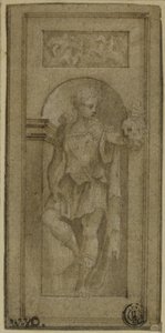 Nisbeeld van David met het hoofd van Goliath door Francesco Salviati