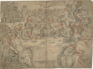 De Bruiloft te Kana door Francesco Salviati