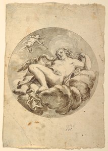Project voor een plafondfresco: Leda en de zwaan