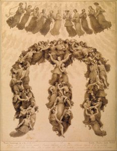 Illustratie bij de Goddelijke Komedie van Dante Alighieri Paradiso canto XVIII door Francesco Scaramuzza