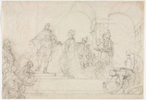 Ontmoeting van Salomo en de Koningin van Sheba door Francesco Solimena